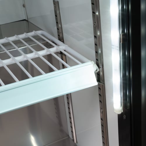 MoTak MCM7-X 24 3/8" Countertop Refrigerated Merchandiser - Swing Door, Black, 115v