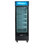 MoTak MGD-1DF-27-X 27 1/8" One Section Display Freezer w/ Swing Door - Bottom Mount Compressor, Black, 115v