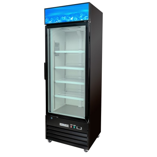 MoTak MGD-1DF-27-X 27 1/8" One Section Display Freezer w/ Swing Door - Bottom Mount Compressor, Black, 115v