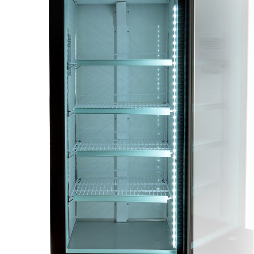 MoTak MGD-1DF-27-X 27 1/8" One Section Display Freezer w/ Swing Door - Bottom Mount Compressor, Black, 115v