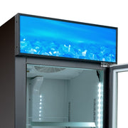 MoTak MGD-1DF-27-X 27 1/8" One Section Display Freezer w/ Swing Door - Bottom Mount Compressor, Black, 115v