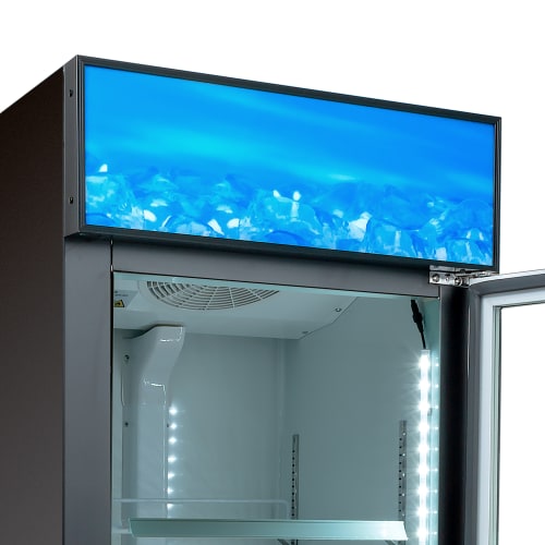 MoTak MGD-1DF-27-X 27 1/8" One Section Display Freezer w/ Swing Door - Bottom Mount Compressor, Black, 115v
