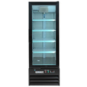 MoTak MGD-1DR-21-X 21 5/8" One Section Glass Door Merchandiser - (1) Right Hinge Doors, Black, 115v