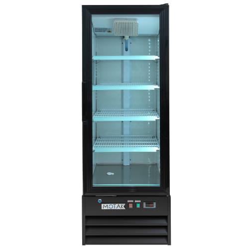 MoTak MGD-1DR-21-X 21 5/8" One Section Glass Door Merchandiser - (1) Right Hinge Doors, Black, 115v