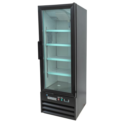 MoTak MGD-1DR-21-X 21 5/8" One Section Glass Door Merchandiser - (1) Right Hinge Doors, Black, 115v