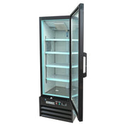 MoTak MGD-1DR-21-X 21 5/8" One Section Glass Door Merchandiser - (1) Right Hinge Doors, Black, 115v