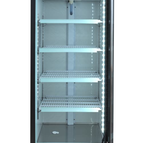 MoTak MGD-1DR-21-X 21 5/8" One Section Glass Door Merchandiser - (1) Right Hinge Doors, Black, 115v