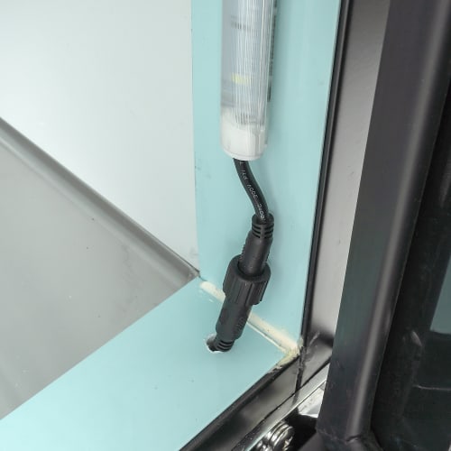 MoTak MGD-1DR-21-X 21 5/8" One Section Glass Door Merchandiser - (1) Right Hinge Doors, Black, 115v
