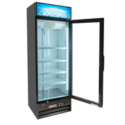 MoTak MGD-1DR-25-X 25 5/8" One Section Glass Door Merchandiser - (1) Right Hinge Doors, Black, 115v
