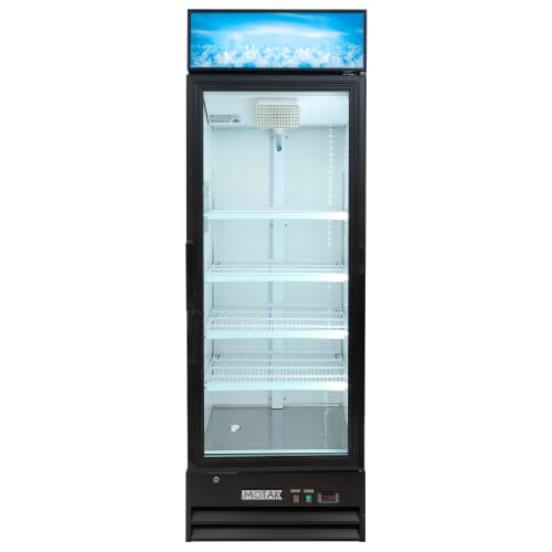 MoTak MGD-1DR-25-X 25 5/8" One Section Glass Door Merchandiser - (1) Right Hinge Doors, Black, 115v