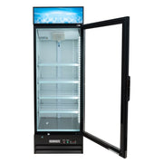 MoTak MGD-1DR-25-X 25 5/8" One Section Glass Door Merchandiser - (1) Right Hinge Doors, Black, 115v