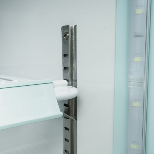 MoTak MGD-1DR-25-X 25 5/8" One Section Glass Door Merchandiser - (1) Right Hinge Doors, Black, 115v