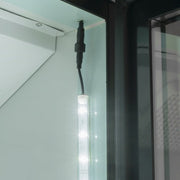 MoTak MGD-1DR-25-X 25 5/8" One Section Glass Door Merchandiser - (1) Right Hinge Doors, Black, 115v