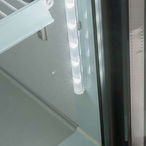 MoTak MGD-1DR-25-X 25 5/8" One Section Glass Door Merchandiser - (1) Right Hinge Doors, Black, 115v