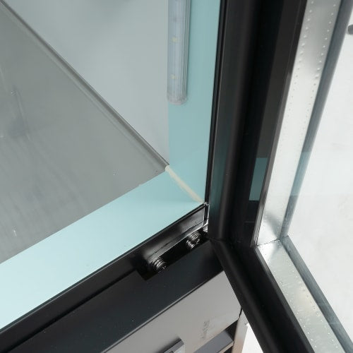 MoTak MGD-1DR-25-X 25 5/8" One Section Glass Door Merchandiser - (1) Right Hinge Doors, Black, 115v
