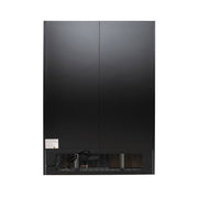 MoTak MGD-2DR-47-X 53 1/8" Two Section Glass Door Merchandiser - (2) Sliding Doors, 115v, Black
