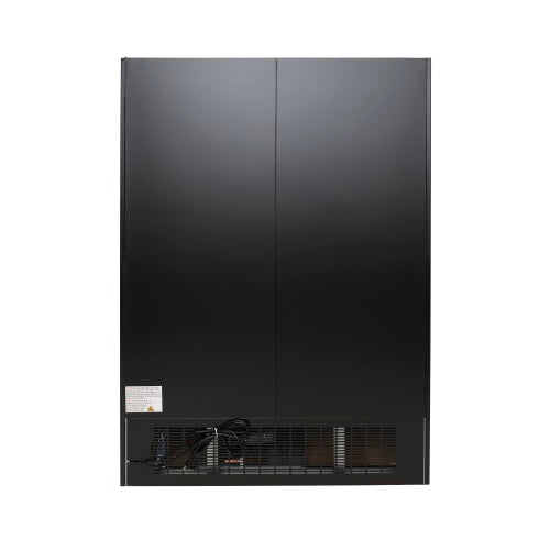 MoTak MGD-2DR-47-X 53 1/8" Two Section Glass Door Merchandiser - (2) Sliding Doors, 115v, Black