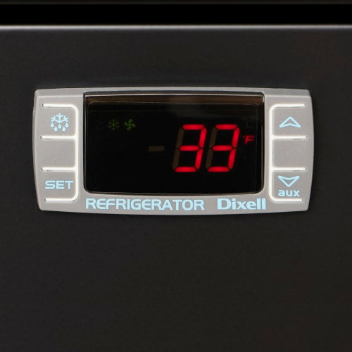 MoTak MGD-2DR-47-X 53 1/8" Two Section Glass Door Merchandiser - (2) Sliding Doors, 115v, Black