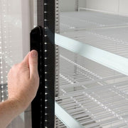 MoTak MGD-2DR-47-X 53 1/8" Two Section Glass Door Merchandiser - (2) Sliding Doors, 115v, Black