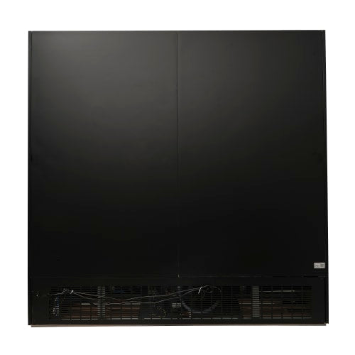 MoTak MGD-3DR-80-X 78 3/8" Three Section Glass Door Merchandiser - (2) Left/Right Hinge Doors, Black, 115v