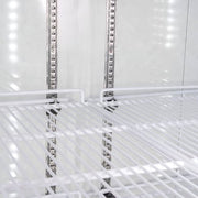 MoTak MGD-3DR-80-X 78 3/8" Three Section Glass Door Merchandiser - (2) Left/Right Hinge Doors, Black, 115v