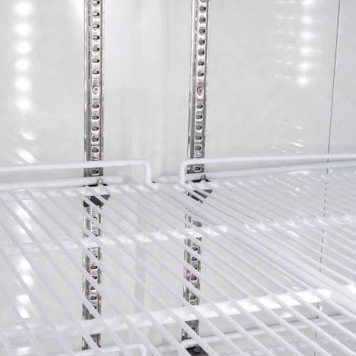 MoTak MGD-3DR-80-X 78 3/8" Three Section Glass Door Merchandiser - (2) Left/Right Hinge Doors, Black, 115v