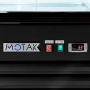 MoTak MGD-3DR-80-X 78 3/8" Three Section Glass Door Merchandiser - (2) Left/Right Hinge Doors, Black, 115v