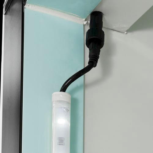 MoTak MGD-3DR-80-X 78 3/8" Three Section Glass Door Merchandiser - (2) Left/Right Hinge Doors, Black, 115v