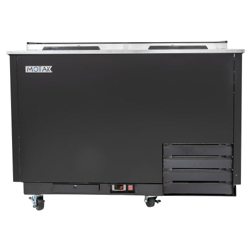 MoTak MGF-49-X 2 Section Glass Chiller w/ 240 Mug Capacity - Black, 115v