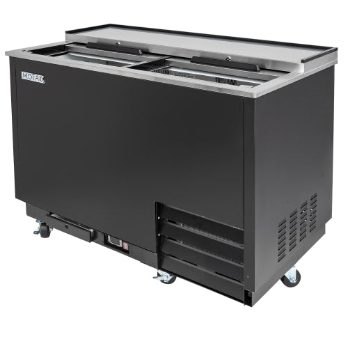 MoTak MGF-49-X 2 Section Glass Chiller w/ 240 Mug Capacity - Black, 115v