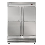 MoTak MSD-4HDR-BAL-X 54" Two Section Reach In Refrigerator - (4) Left/Right Hinge Solid Doors, 115v