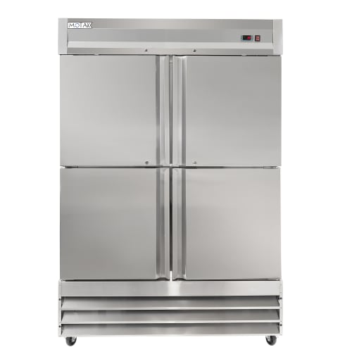 MoTak MSD-4HDR-BAL-X 54" Two Section Reach In Refrigerator - (4) Left/Right Hinge Solid Doors, 115v