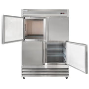 MoTak MSD-4HDR-BAL-X 54" Two Section Reach In Refrigerator - (4) Left/Right Hinge Solid Doors, 115v