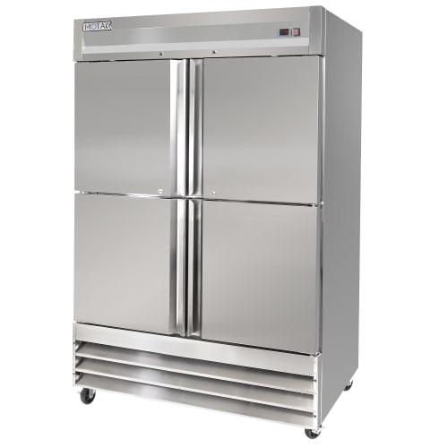 MoTak MSD-4HDR-BAL-X 54" Two Section Reach In Refrigerator - (4) Left/Right Hinge Solid Doors, 115v