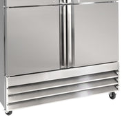 MoTak MSD-4HDR-BAL-X 54" Two Section Reach In Refrigerator - (4) Left/Right Hinge Solid Doors, 115v