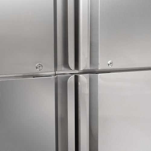 MoTak MSD-4HDR-BAL-X 54" Two Section Reach In Refrigerator - (4) Left/Right Hinge Solid Doors, 115v