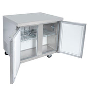 MoTak MUR-36-X 36 1/4" Undercounter Refrigerator w/ (2) Sections & (2) Doors, 115v