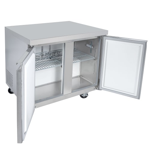 MoTak MUR-36-X 36 1/4" Undercounter Refrigerator w/ (2) Sections & (2) Doors, 115v