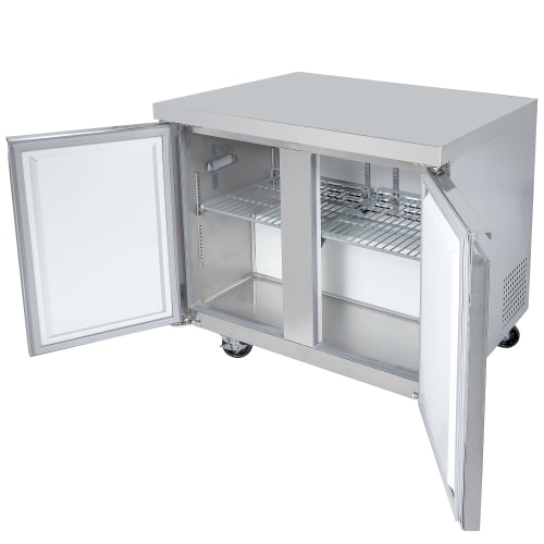 MoTak MUR-36-X 36 1/4" Undercounter Refrigerator w/ (2) Sections & (2) Doors, 115v