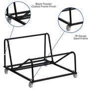 Flash Furniture RUT-188-DOLLY-GG Stacking Chair Dolly w/ (30) Chair Capacity - Steel, Black