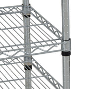 StoreIt 3 Level Wire Utility Cart w/ 600 lb Capacity - Flat Ledges, Chrome (SI-UC-3-3618-CH)