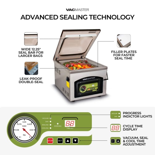 VacMaster VP230 Chamber Vacuum Sealer w/ 12" Seal Bar, 110v