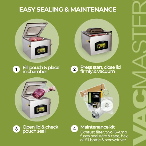 VacMaster VP320 Chamber Vacuum Sealer w/ 16" Seal Bar, 110v