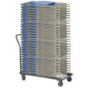 National Public Seating DY700/800 Chair Dolly w/ (36) Chair Capacity for Series 800 Chairs - Steel, Dark Brown