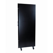 MoTak MFM-2D 53 1/5" Two Section Display Freezer w/ Swing Doors - Bottom Mount Compressor, Black, 115v