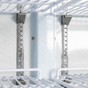 MoTak MFM-2D 53 1/5" Two Section Display Freezer w/ Swing Doors - Bottom Mount Compressor, Black, 115v
