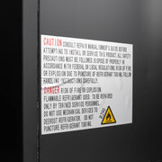 MoTak MFM-2D 53 1/5" Two Section Display Freezer w/ Swing Doors - Bottom Mount Compressor, Black, 115v