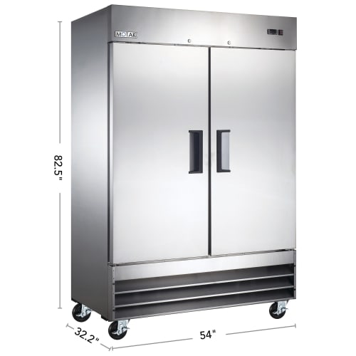 MoTak MRIF-2D 54" Two Section Reach In Freezer, (2) Left/Right Hinge Solid Doors, 115v