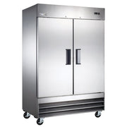 MoTak MRIR-2D 54" Two Section Reach In Refrigerator, (2) Left/Right Hinge Solid Doors, 115v