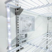 MoTak MRM-2D 53 1/5" Two Section Glass Door Merchandiser - (2) Left/Right Hinge Doors, Black, 115v